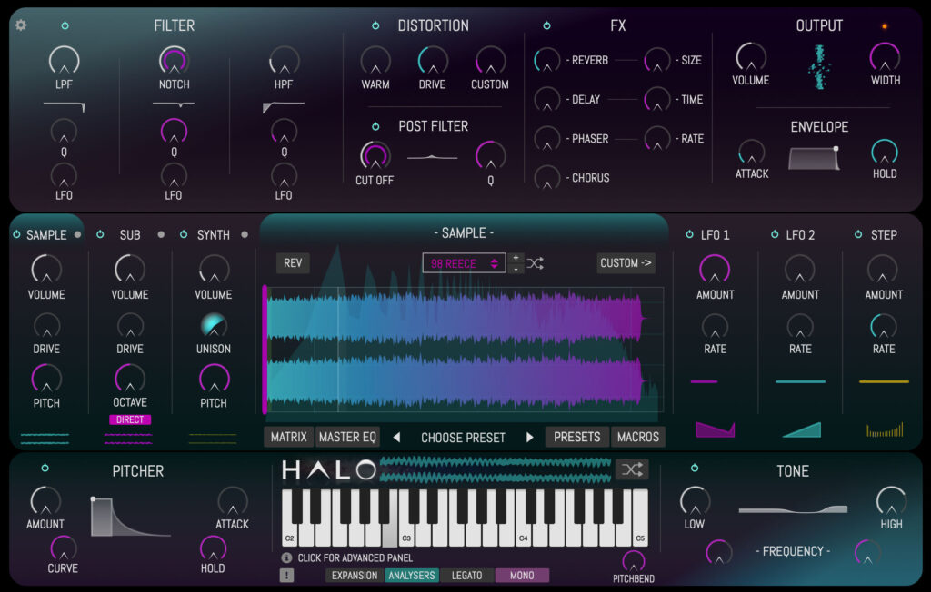 HALO MAIN INTERFACE SAMPLER WAVEFORM 2230 HALO